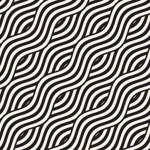 Abstract geometric pattern with wavy lines vector image