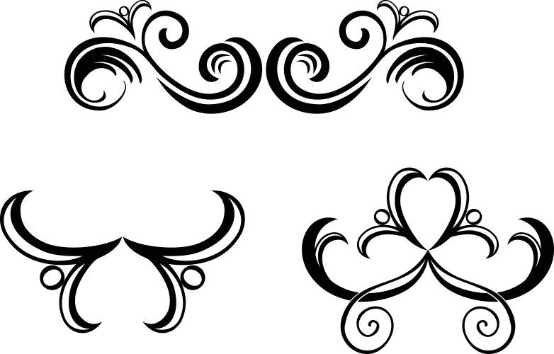 Swirl decorations vector