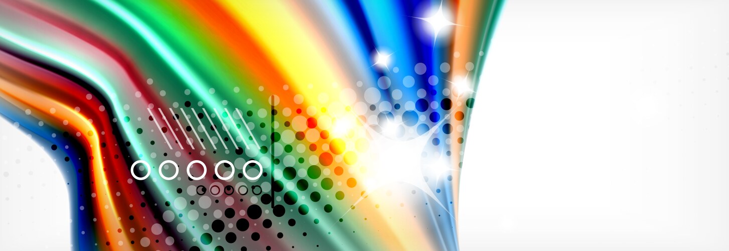 Smooth liquid blur wave background color flow vector image