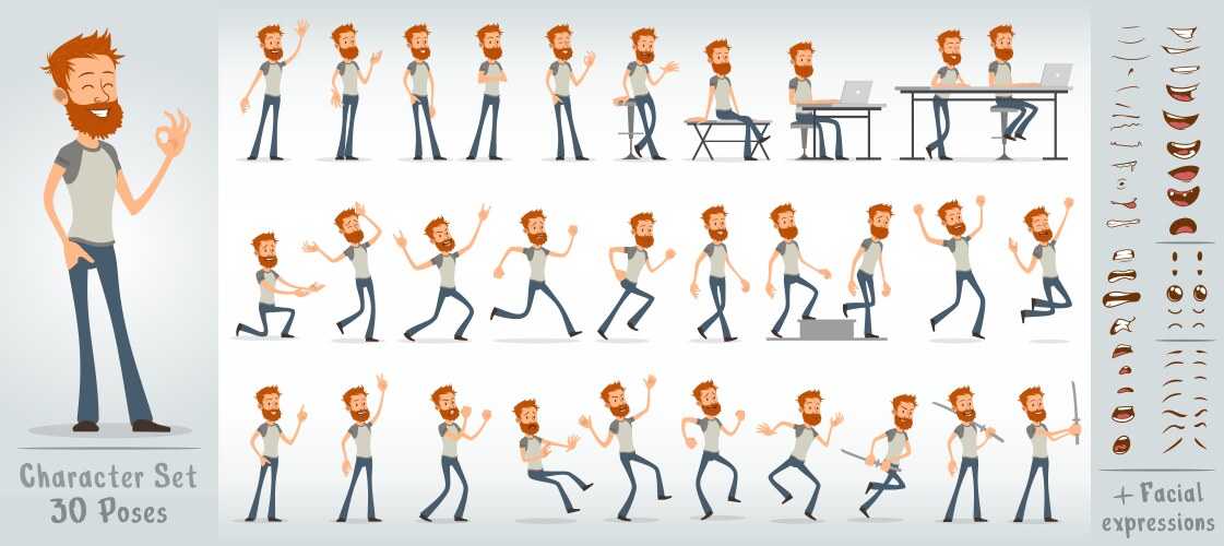 Character Male Redhead Vector Images Over 920