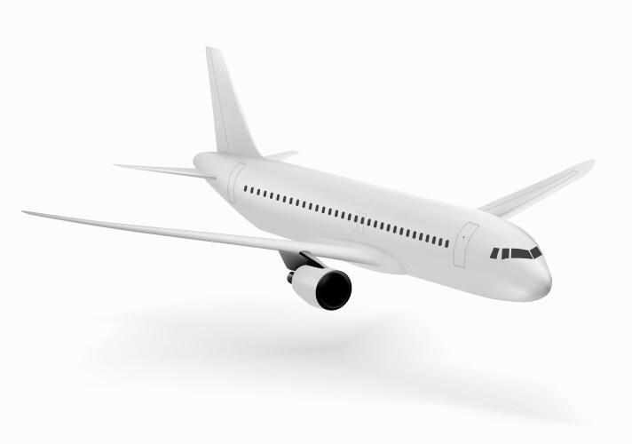 Glossy White Jet Airplane Royalty Free Vector Image