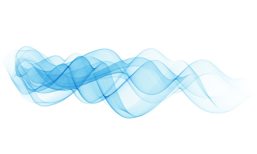 Abstract wave flow line isolated on white Vector Image