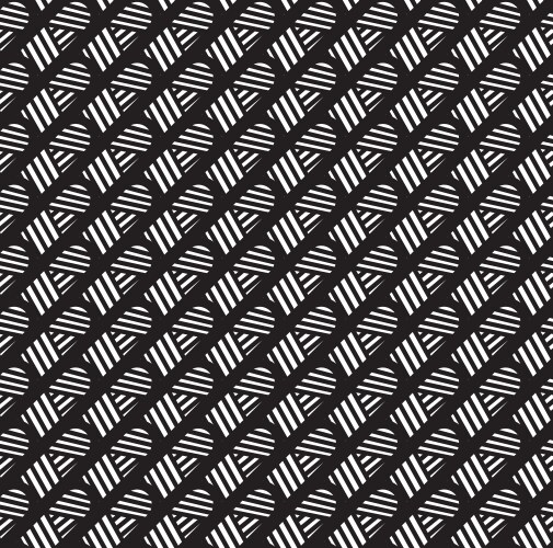 Hand drawn triangle waves seamless black Vector Image