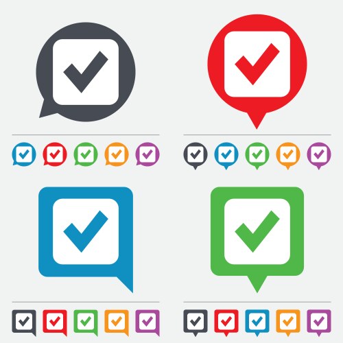 Check mark sign icon checkbox button vector image