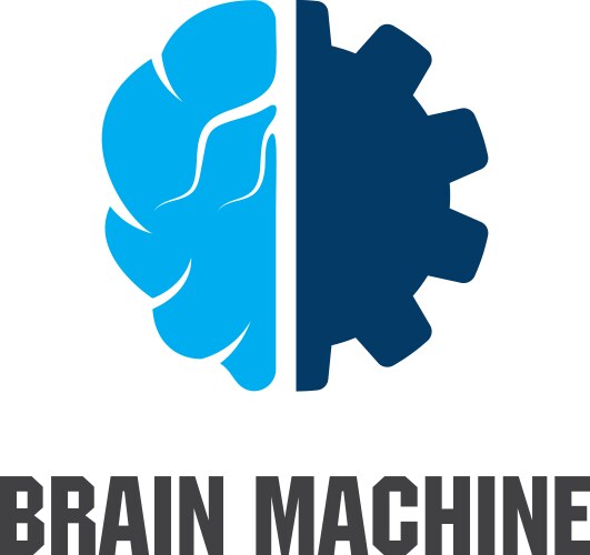 Pixel art brain logo icon design Royalty Free Vector Image