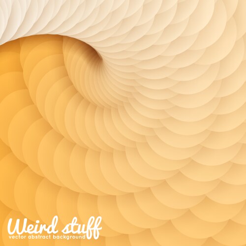 Array of paper cut circles with shadows in form vector image
