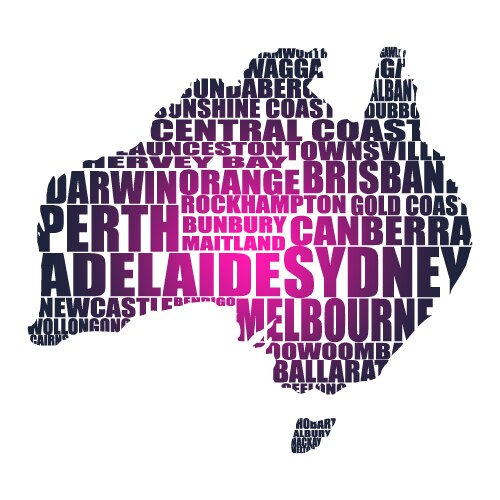 Map of australia Royalty Free Vector Image - VectorStock