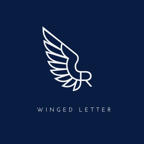 Kr letter initial with royal wing logo template Vector Image