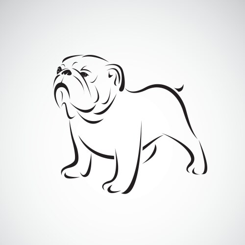 Elegant Bulldog Pet Logo Vector Image