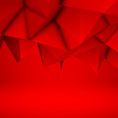 Red abstract polygonal background Royalty Free Vector Image