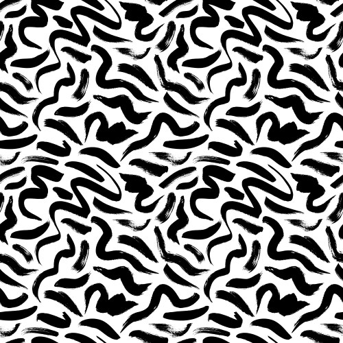 Dry brush strokes seamless pattern hand drawn Vector Image