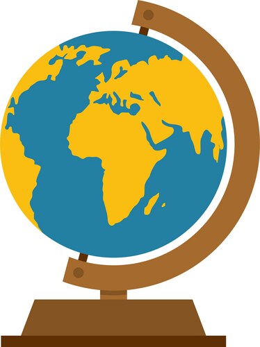 Earth globe icon flat style Royalty Free Vector Image