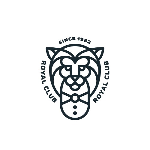Lion Head Logo Vector Image