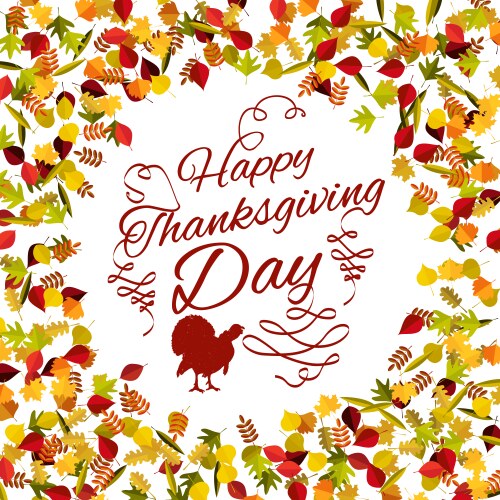 Frame from yellow autumn leaves with lettering Vector Image