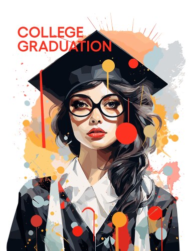 Kids graduating wear purple gown and graduation Vector Image