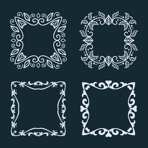 Monogram template elegant design for identity Vector Image