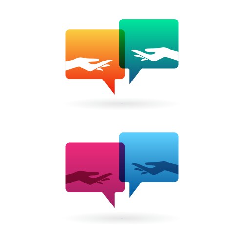 Speech bubbles circle set Royalty Free Vector Image