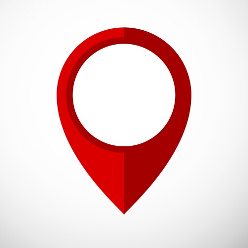 map pointer icon in flat style navigator symbol vector image