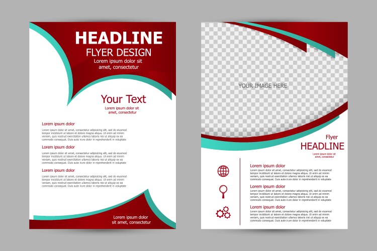 flyer template design vector image