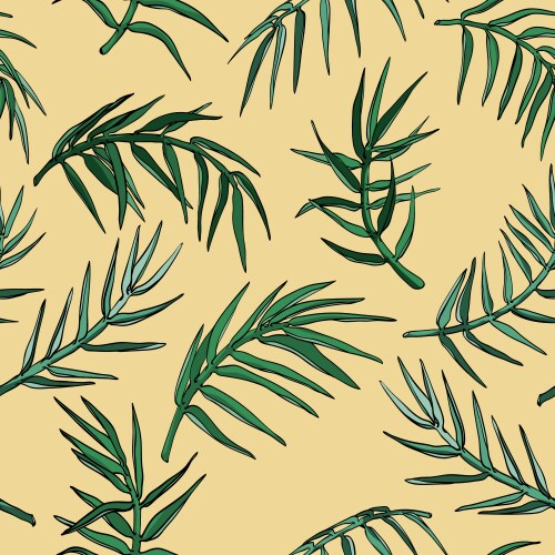 Abstract exotic tropical leaf and flowers Vector Image