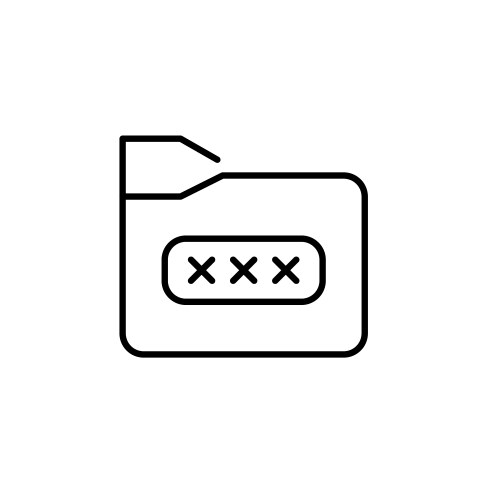 Password enabled file folder access pixel perfect vektorbild