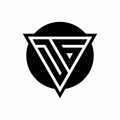 Dg logo monogram with triangle and hexagon modern Vector Image