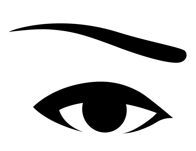 black human eye vector