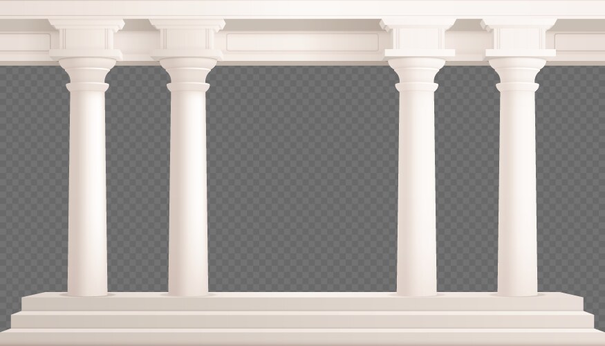 Realistic white antique column Royalty Free Vector Image