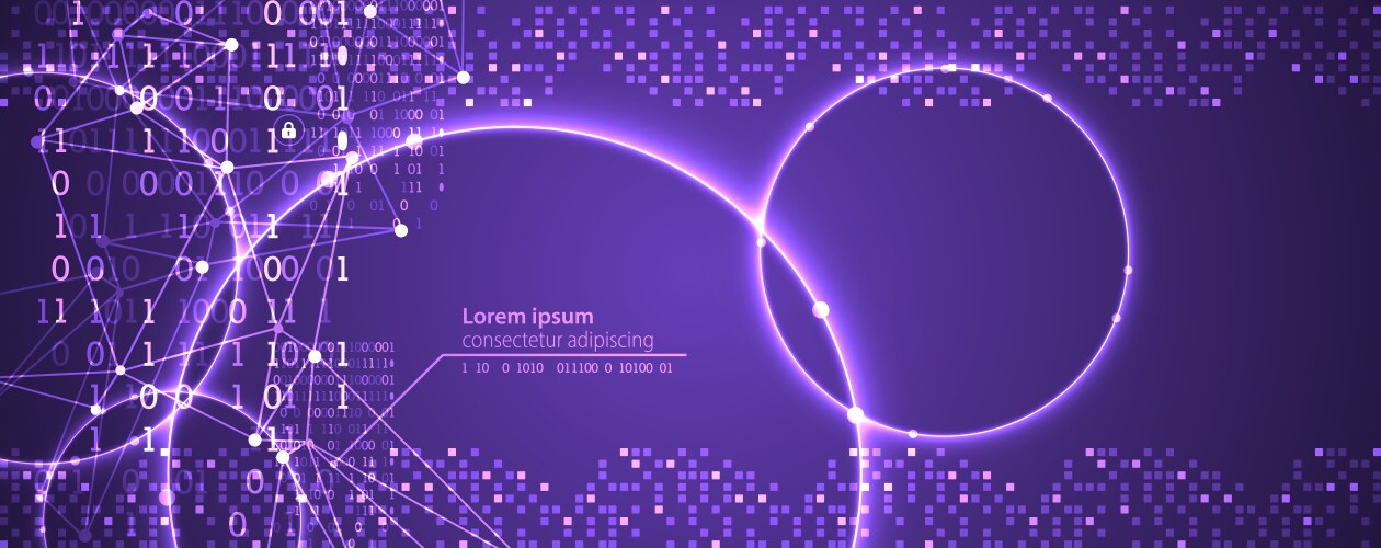Big Data Technology Binary Code Background vector image