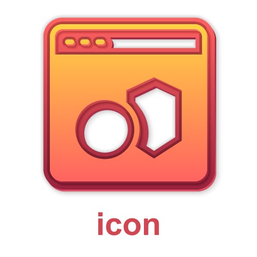 Gold software web developer programming code icon vector image