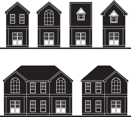 Seamless unified panel house print Royalty Free Vector Image