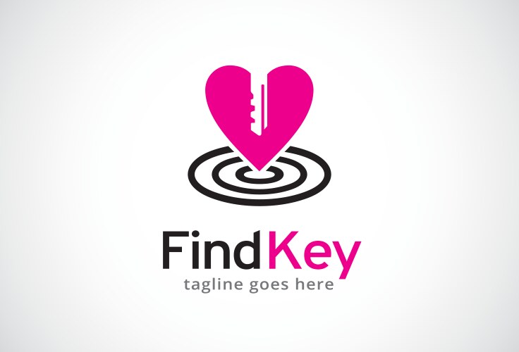 find key logo template design vector image