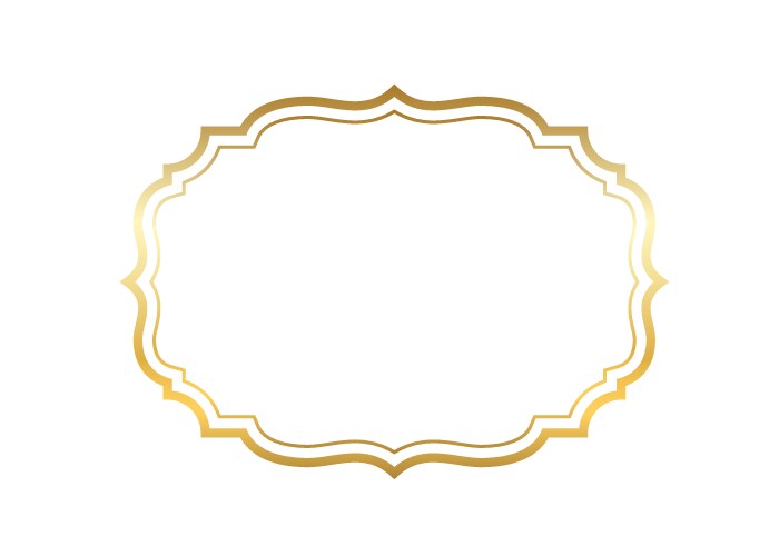 Gold frame simple golden design Royalty Free Vector Image