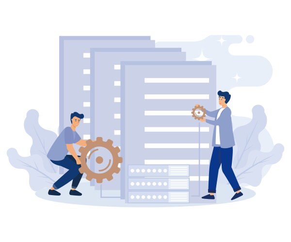 Database storage concept programming language vector image