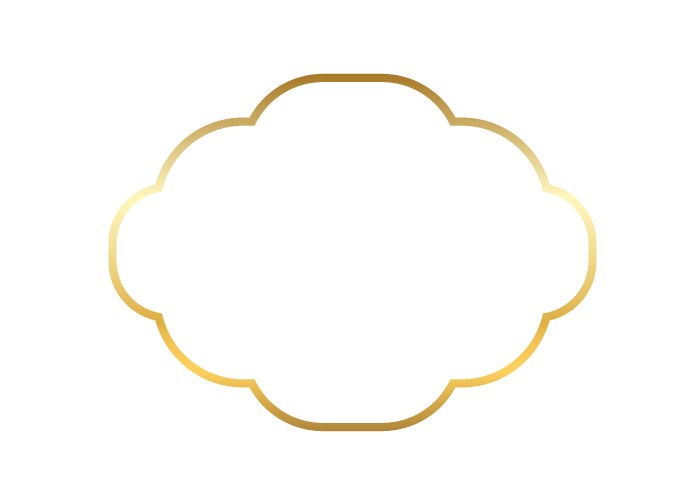 Gold frame beautiful simple golden design Vector Image