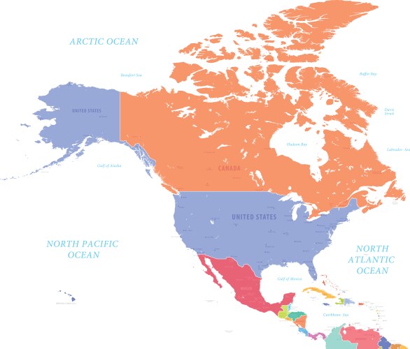North America Map Vector Image