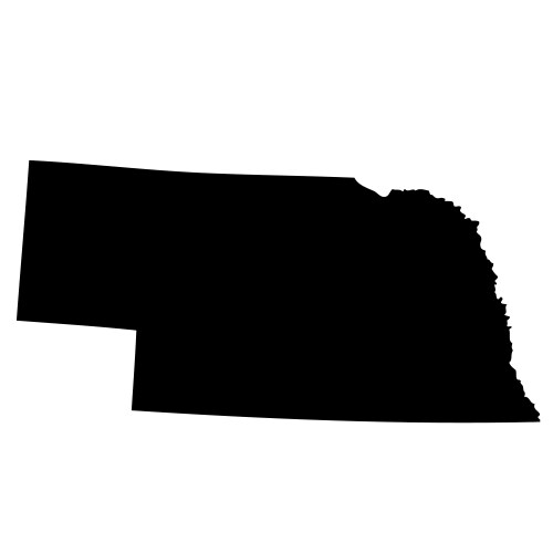 Nebraska State Map Vector Image