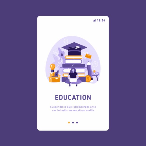Mobile ui ux gui template app interface wireframe vector image
