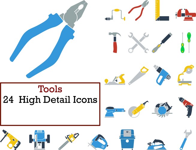 Tools icon set Royalty Free Vector Image - VectorStock