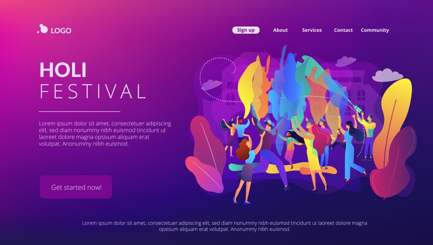 Holi Festival - Colorful Celebration Vector Image