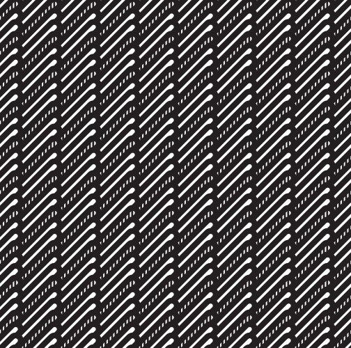 Hand drawn triangle waves seamless black Vector Image