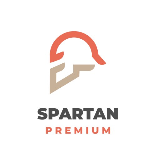Spartan Helmet Line Art Vector Image