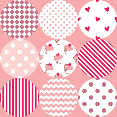 Tile pattern with white hearts on red background Vector Image