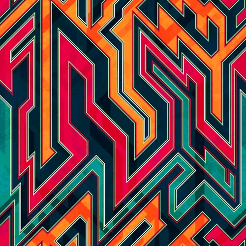 Fantastic maze seamless pattern vector image