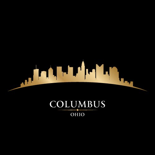 Columbus Ohio City Skyline Vector Image