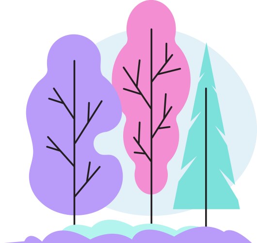 Flat birch Royalty Free Vector Image - VectorStock