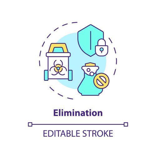 elimination multi color concept icon vector image