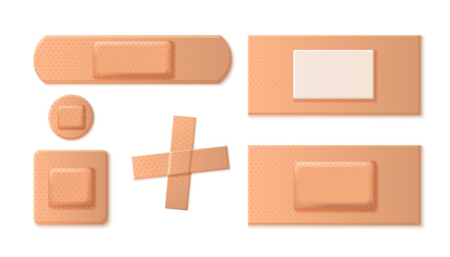 Medical adhesive bandages set Vector Image