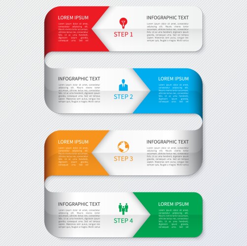 modern business infographics options banner vector