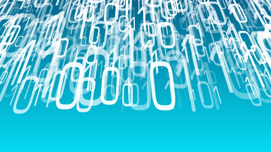 Abstract background binary code cyberspace vector image